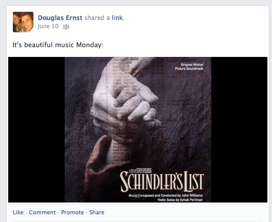 How fitting that only 48 hours after my "Beautiful Music Monday" on Facebook, featuring Schindler's List, Dan Slott would call me "immoral" for writing this blog post. That's okay, Dan, there are many, many others that can see why making a man who wanted to transcend the world's most notorious dictator the new Spider-Man is so wrong. 