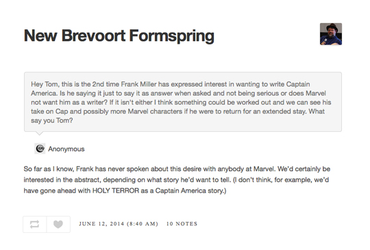 Brevoort Marvel