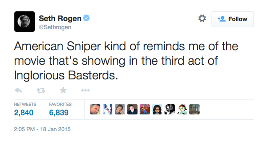 Seth Rogen American Sniper
