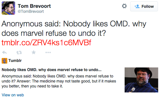 Tom Brevoort Twitter OMD