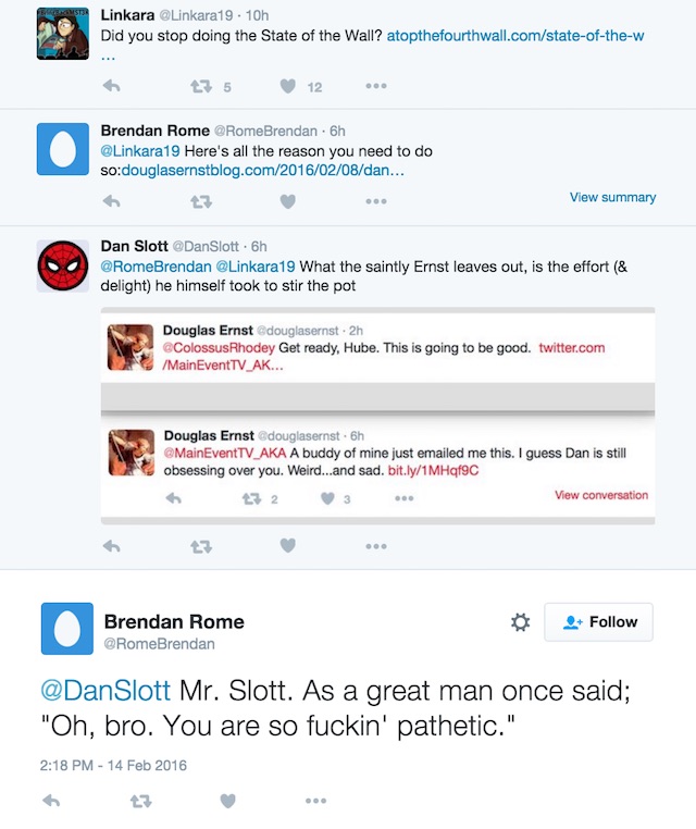 Dan Slott stalk screenshot