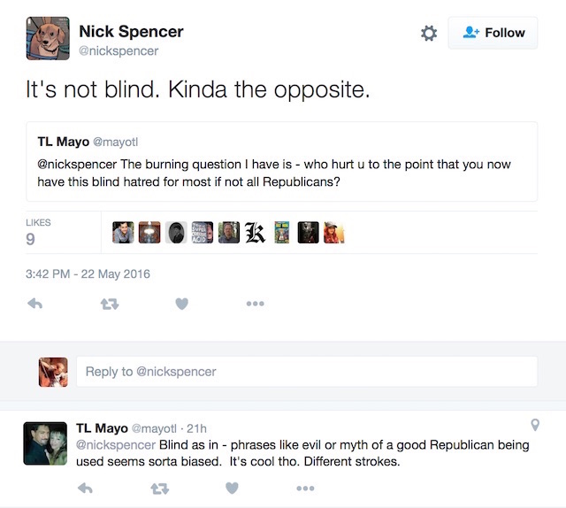 Nick Spencer blind hate