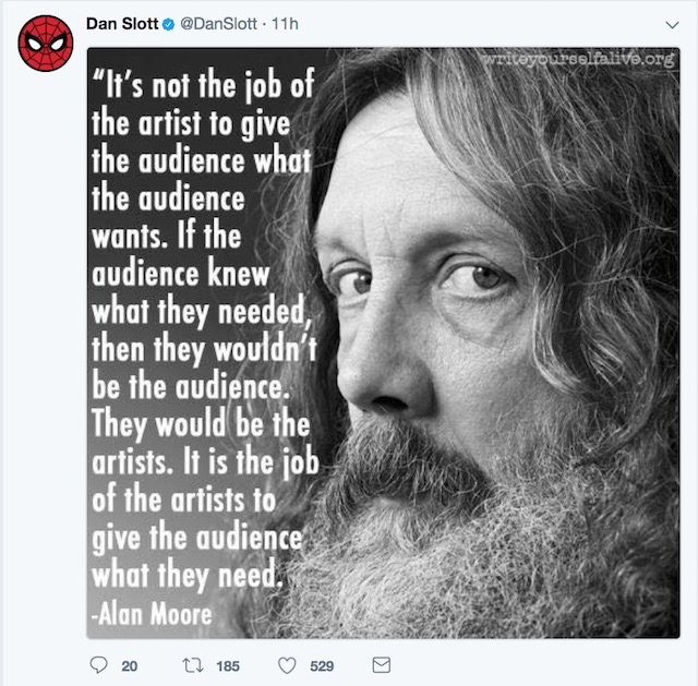 Dan Slott Twitter role of artist