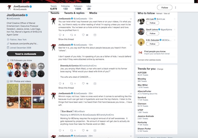 Joe Quesada tweets