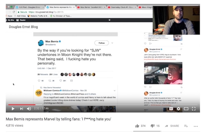 Max Bemis Marvel Hate Fans Personally